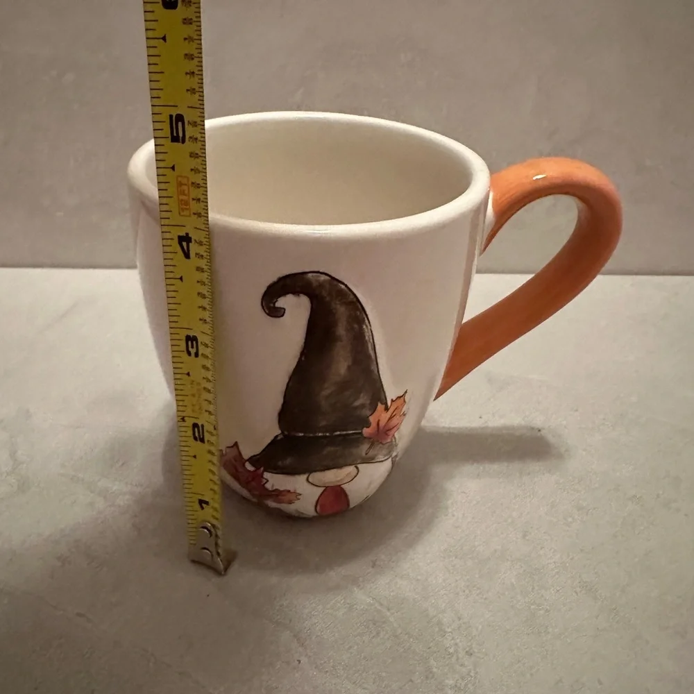 Thanksgiving Gnome Mug Raised Design Autumn Fall Coffee Cup Harvest Decor